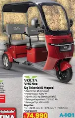 VOLTA VM5 NEO ÜÇ TEKERLEKLİ MOPED MOTOSİKLET fiyat ve kampanya bilgisi